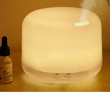 Diffuseur d'Huiles Essentielles & Humidificateur 500ML – Veilleuse LED Multicolore USB